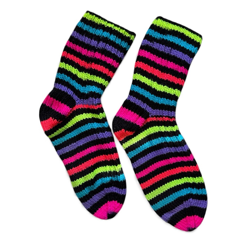 Colorful Knit Striped Socks